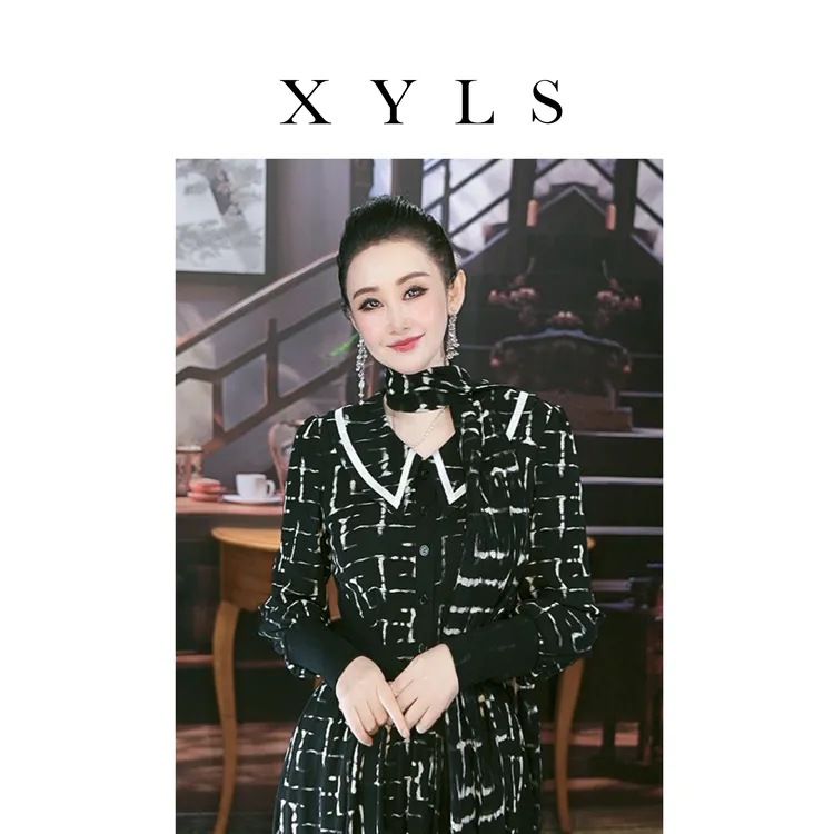 女装连衣裙弹力印花T007168