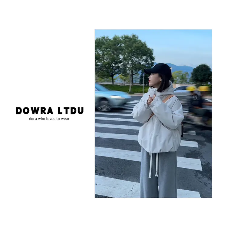 朵拉【陨石冰川】2025年冬季新款纯色连帽白鸭羽绒服外套302-250723