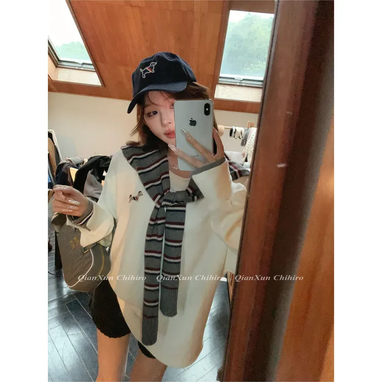 【千寻严选】秋冬时尚百搭宽松减龄小众潮流洋气休闲裤QXQ5XXK6771A