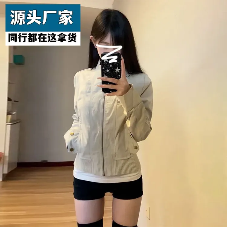 梵乐芬韩系正肩短款外套女2025年春季新款设计感独特超好看美式夹