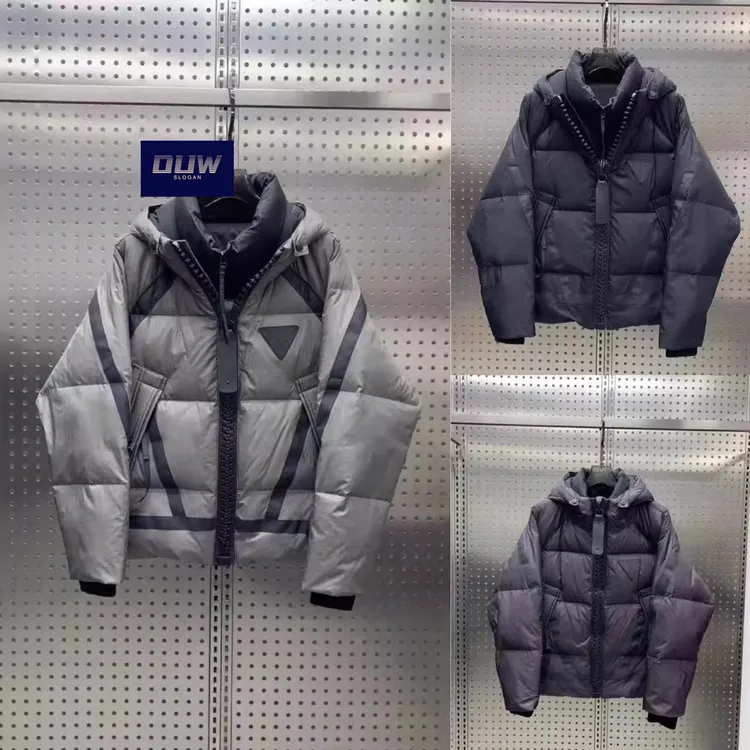 O.U.W冬季连帽新款男士羽绒服加厚保暖白鸭绒外套时尚百搭上衣ins