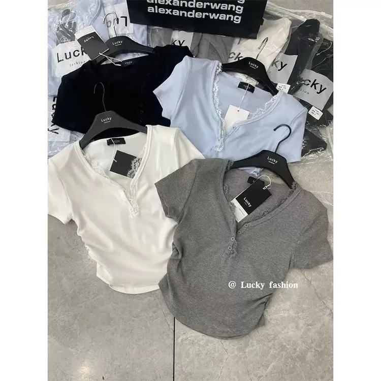 2025夏季新款纯欲风修身显瘦短款洋气上衣