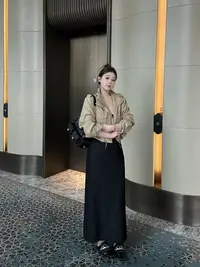 琪琪怪怪大码女装【曼城旧事】时尚短款复古设计感外套J37563QQ