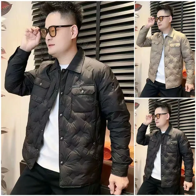 新国标90白鸭绒翻领羽绒服冬季新款男士翻领保暖羽绒服8888