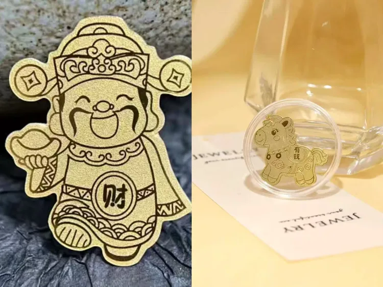 含金工艺品手机贴片卡通创意贴纸送朋友礼物