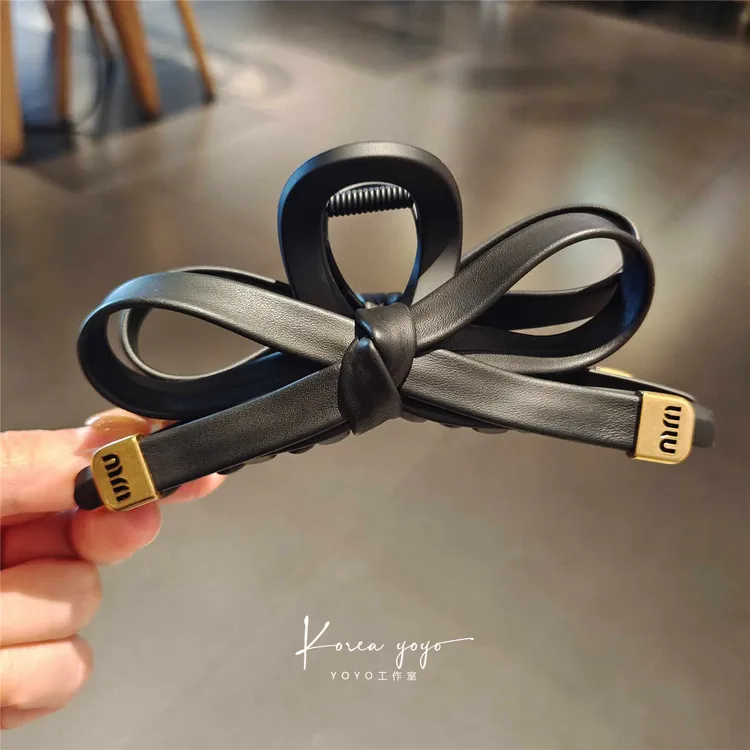 13厘米皮筋蝴蝶结发夹抓夹后脑勺夹子马尾大号发抓发夹发卡头饰