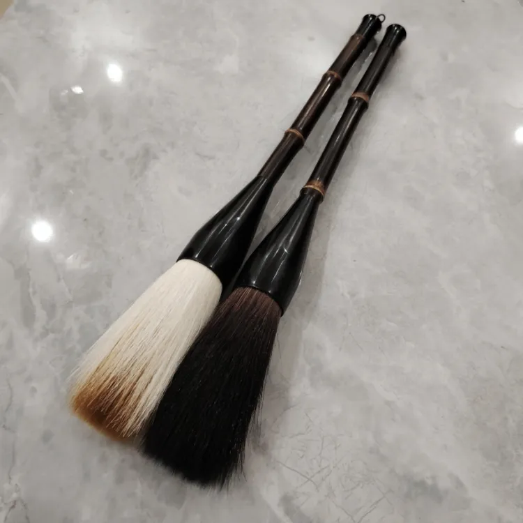 紫竹长杆兼毫熊毫榜书创作毛笔 出峰10口径3.0写大福字对联作品级