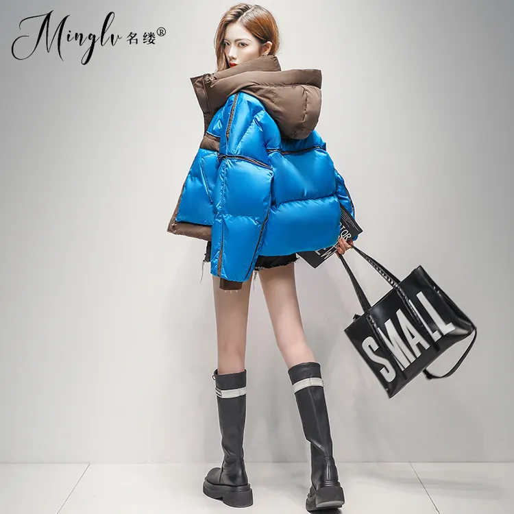 轻奢风羽绒服女短款2025冬季新款高级感连帽面包服百搭加厚外套