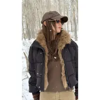 PH 《雪落阿勒泰》狐狸毛领外套女小个子短款鸭绒羽绒外套 PH2581