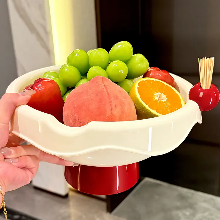 水果盘客厅家用新款高颜值沥水果盆高端精致茶几糖果零食干果盘