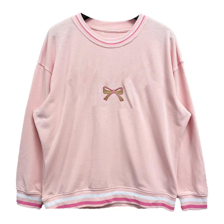 6121#粉色长袖卫衣