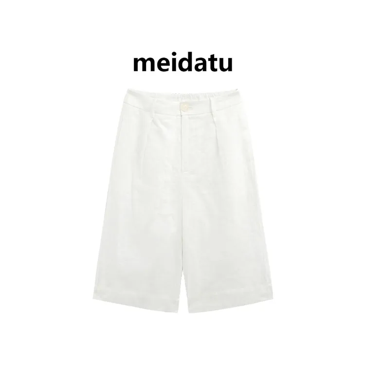 美哒兔（闲云裤）韩系百搭阔腿五分裤CK2316-25