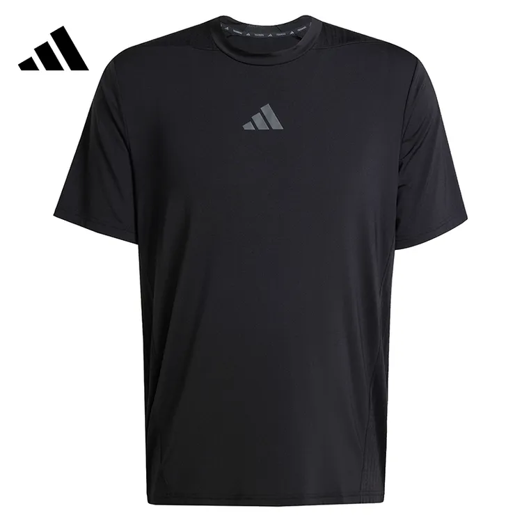【滔搏体育】adidas阿迪达斯男子D4T INT. TEE针织无领短T恤JI8181