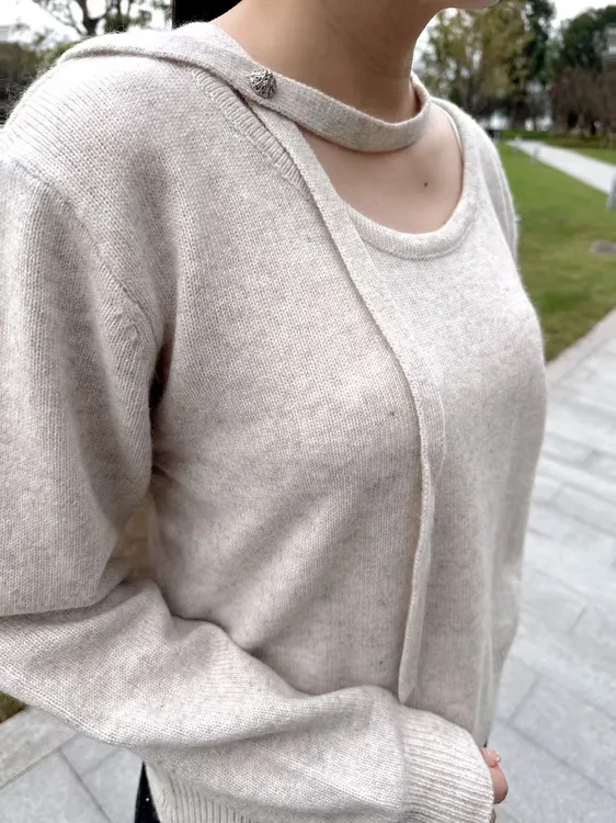 女针织宽松型不起球秋季毛针织衫打底衫百搭衫