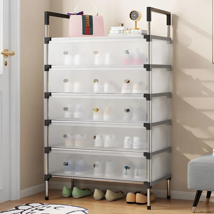 门口简易鞋架多层家用入户门口收纳鞋架多层防尘鞋架简约经济型