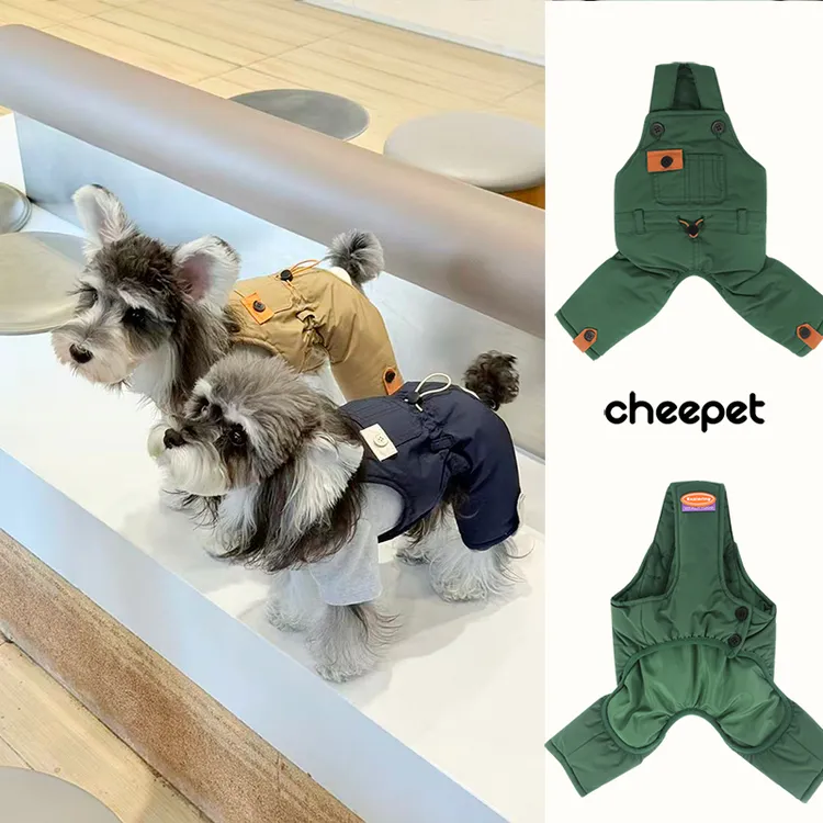 cheepet/趣派宠物秋冬保暖工装风背带裤潮酷百搭狗狗服装宠物衣服