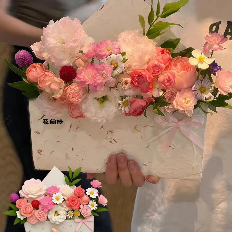 秋天封情书信封花束成品永生彷真花创意高颜值生日礼物送女生