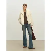 MSBEAST暖域托卡丨进口意大利卷毛皮毛一体立翻领廓形短款外套