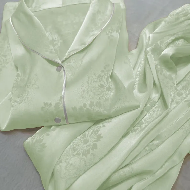 浪莎高级感花边冰雪丝2025新款睡衣女春秋天超仙家居服套装夏天