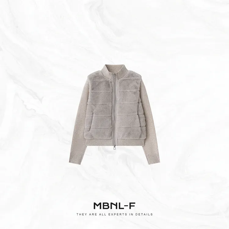 MBNL-F“米特鹅绒” 绵羊毛拼接菠萝花定织鹅绒服 秦磊XM-XWT5657