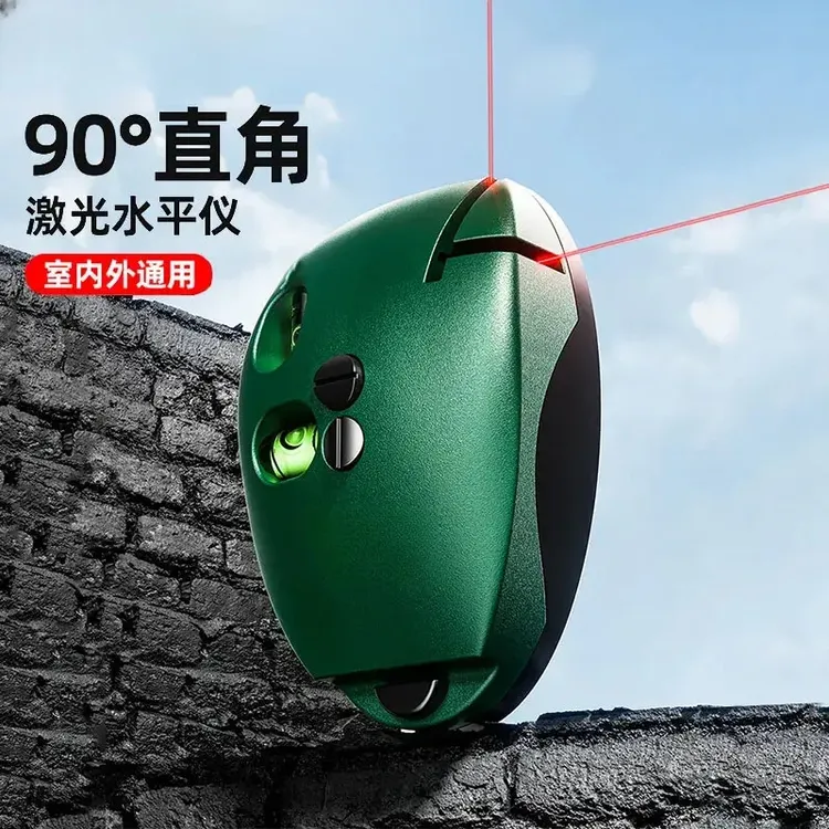 【激光水平仪】90度红光双线直角电子地线墨斗自动投线仪