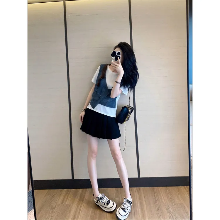 巨好看的夏日套装2025新款女夏气质女装小个子一整套裙子穿搭夏装