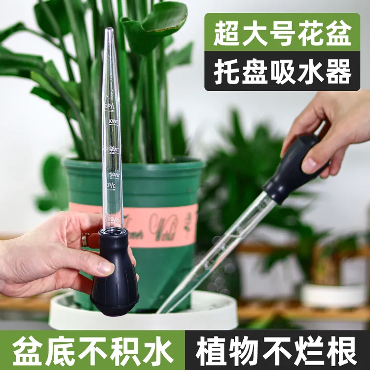 CPAI花盆托盘吸水器底座积水处理神器大吸管便携抽换水大滴管工具