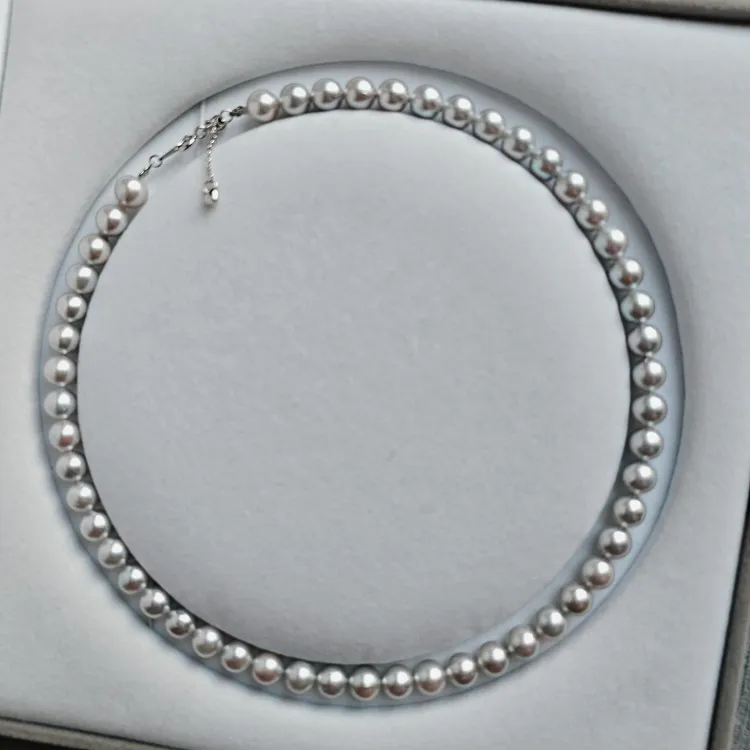 7.5-8mm海水珍珠真多麻项链经典点位强光正圆气质百搭