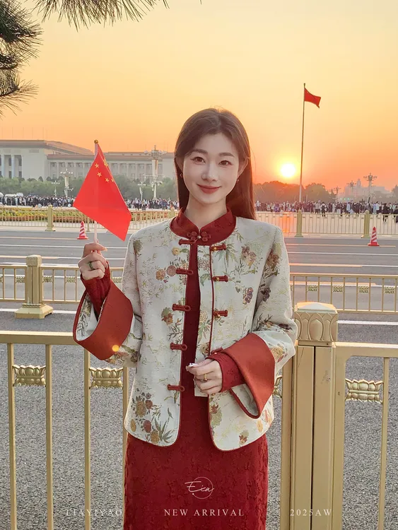 EIA一尧新中式国风【锦绣年华】提花外套复古矜贵秋冬优雅气质上衣