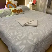 三件套230*250色织提花砂洗干爽透气床单三件套