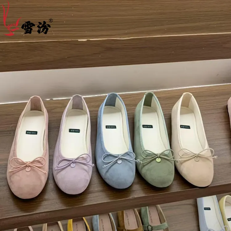 女鞋单鞋时尚百搭软底豆豆鞋浅口舒适休闲春季秋季夏季雪汾平底鞋