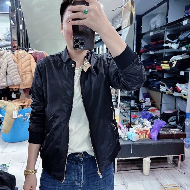 南韩高档双面穿立领拉链口袋外套2204品