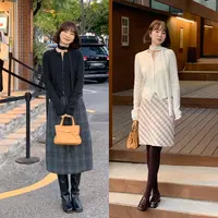 法儿家韩国限定【新品85折】【韩风心事】FS512S010设计感带领巾毛衫