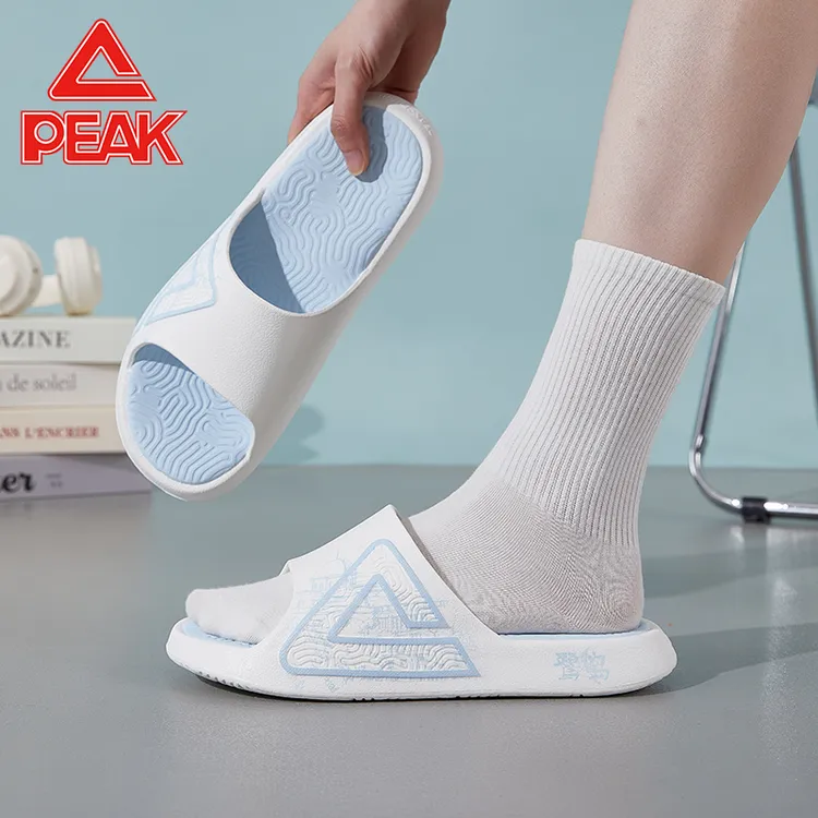 Peak/匹克态极｛鹭岛｝涂鸦运动拖鞋情侣款防滑耐磨外穿沙滩一字拖