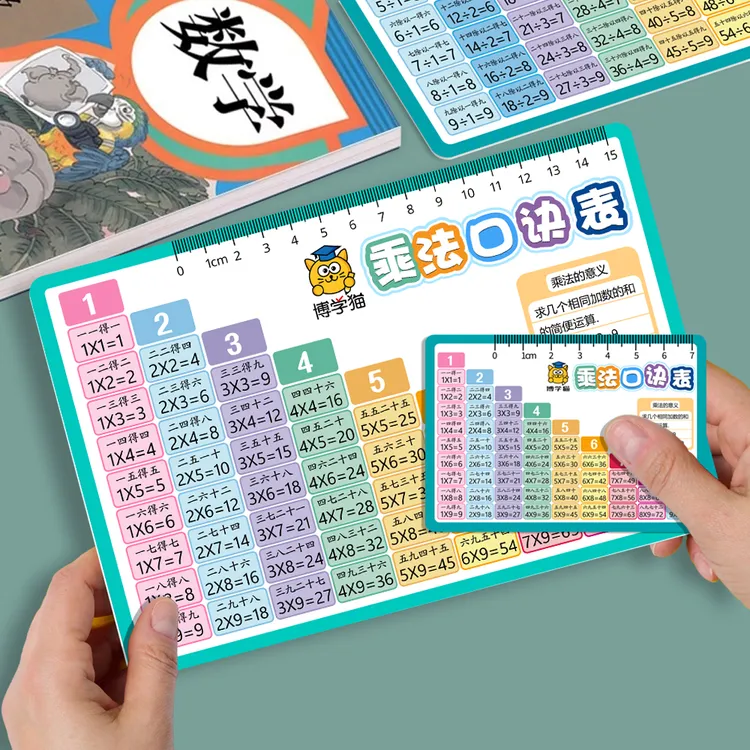 儿童九九乘法口诀表卡片全套小学生一二年级数学99乘法除法口诀表