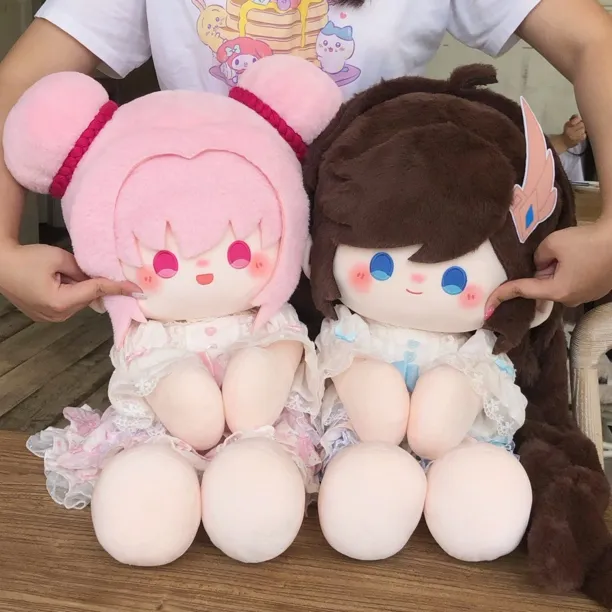 【定金】王者荣耀大乔小乔60cm巨捶原创同人游戏周边裸娃棉花娃娃