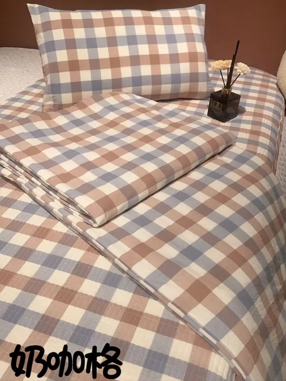 全棉水洗学生三件套多功能被套床笠款