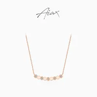 AIAX 925银 镀K金【蜂巢】轻奢经典闪亮蜂巢项链TSJ9441