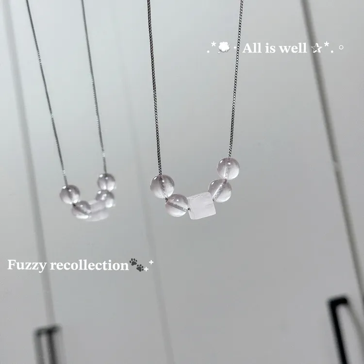 链子925银 甜美时尚少女气质温柔锁骨链坠链百搭小众韩版冷淡风