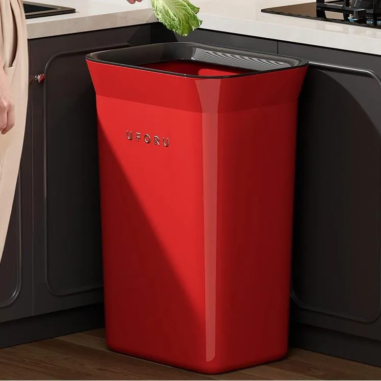 垃圾桶家用2025新款厨房专用免弯腰客厅大号大容量加高带盖高颜值