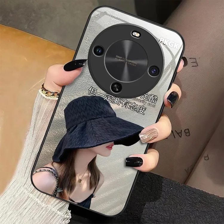 适用【华为畅享70X】生活态度液态玻璃手机壳 防摔刮 优雅时尚