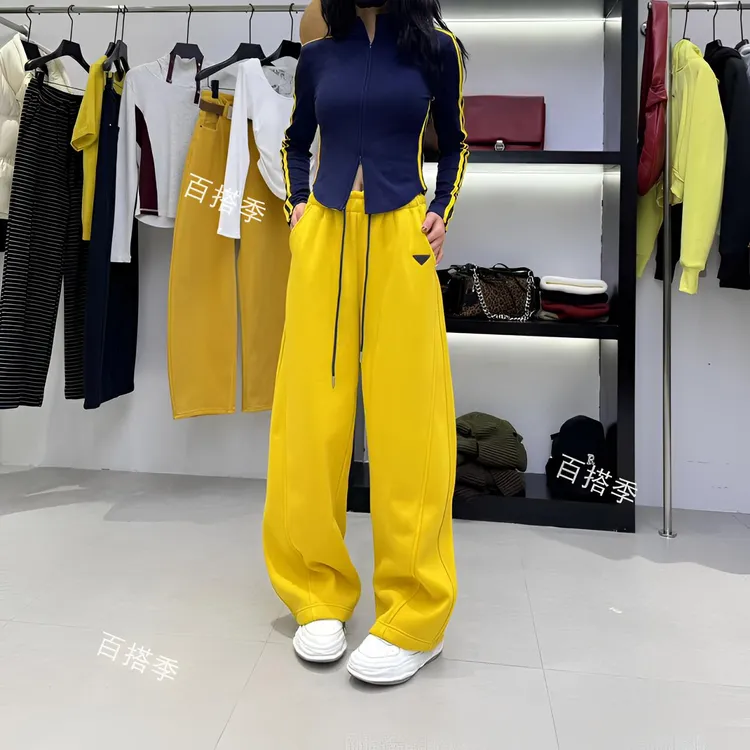 （工厂店）加绒卫裤女冬2025新款高腰显瘦弯刀裤女款爆款2025新款