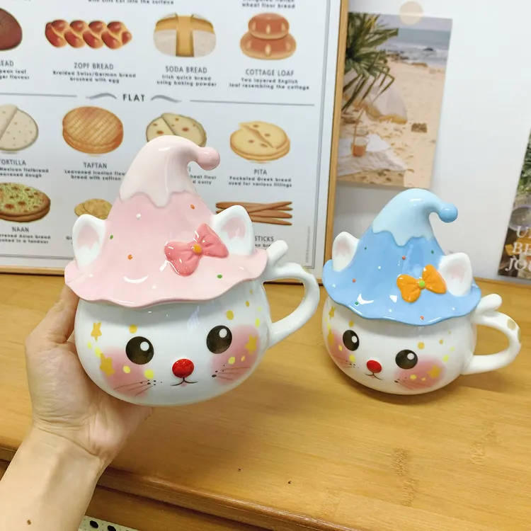 魔法猫咪可爱陶瓷马克杯大容量送女友礼物情侣马克杯生日礼物杯子