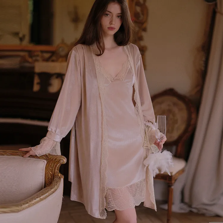 PASTTEN丝绒性感睡衣A080女款纯欲风吊带睡裙趣味内衣