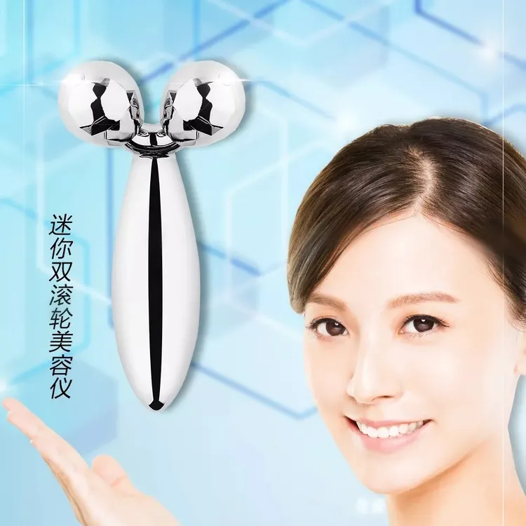 迷你双滚轮美容仪脸部提拉紧致直播拨筋便携按摩器神器