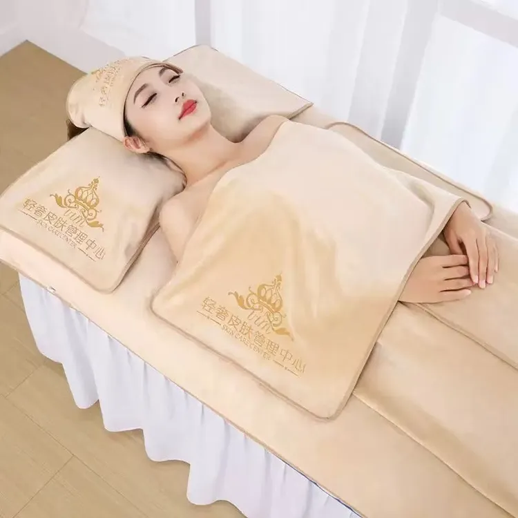 美容院吸水毛巾皮肤管理专用铺床巾浴巾洞巾浴裙私人定制logo