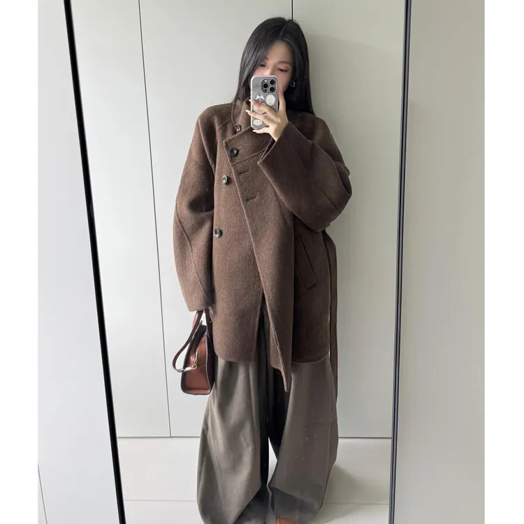 2025秋冬季新款呢子大衣女毛呢外套高个子赫本风高级感正流质
