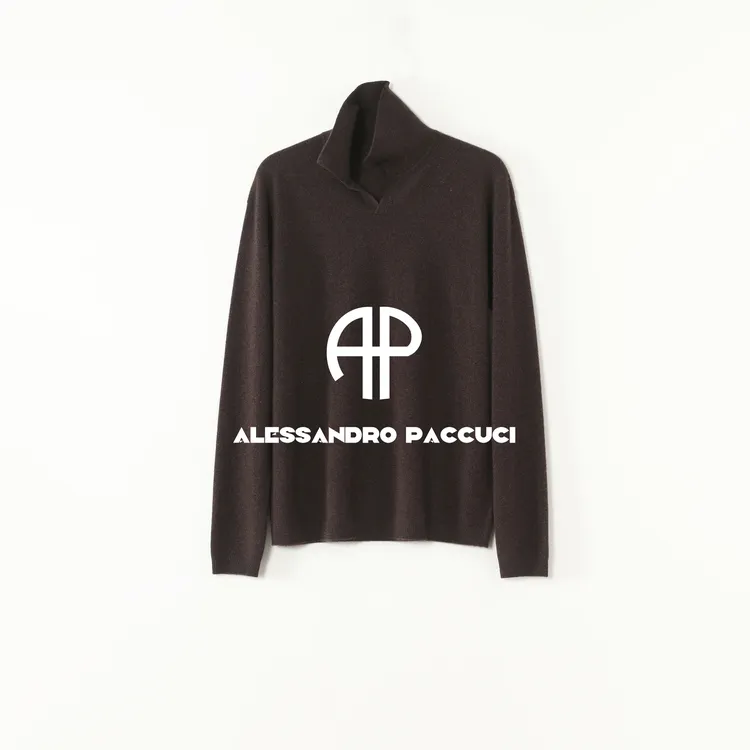 AP洛哥53219ST【糯米卷】100羊绒POLO领宽松两色时尚百搭针织套头衫