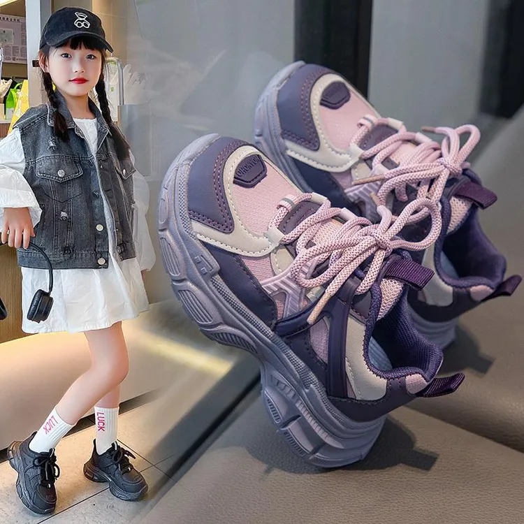 安踏超级儿童女童运动鞋2025秋季新款软底防滑儿童休闲鞋时尚女孩
