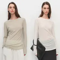 MSBEAST强推苾入“宠肤T”_朦胧轻透高支强捻棉春夏圆领长袖T恤